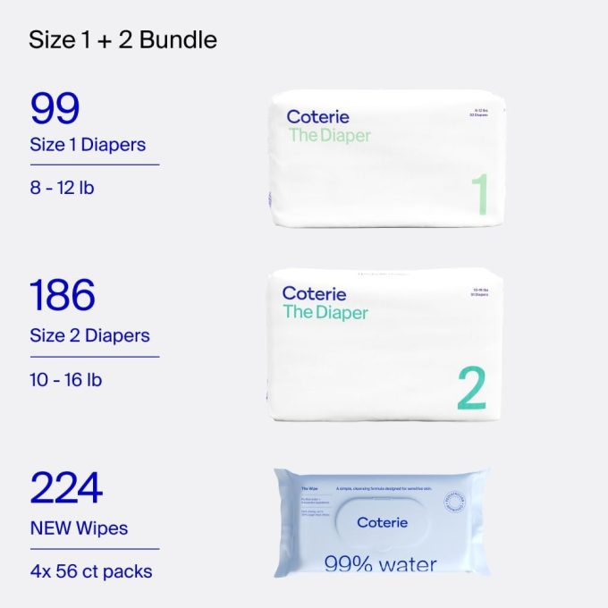 Coterie Baby Wipes + Diapers Kit - Image 18